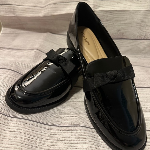 ON-34th Black Patent Leather Loafers - Picture 3 of 6